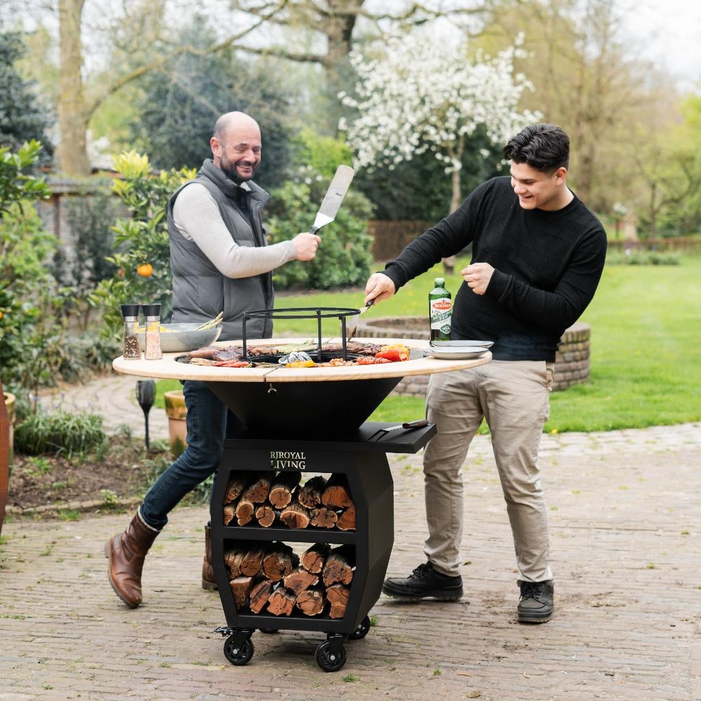 BBQ Plancha Companero XXL 2.0 Blackline met houtopslag NW
