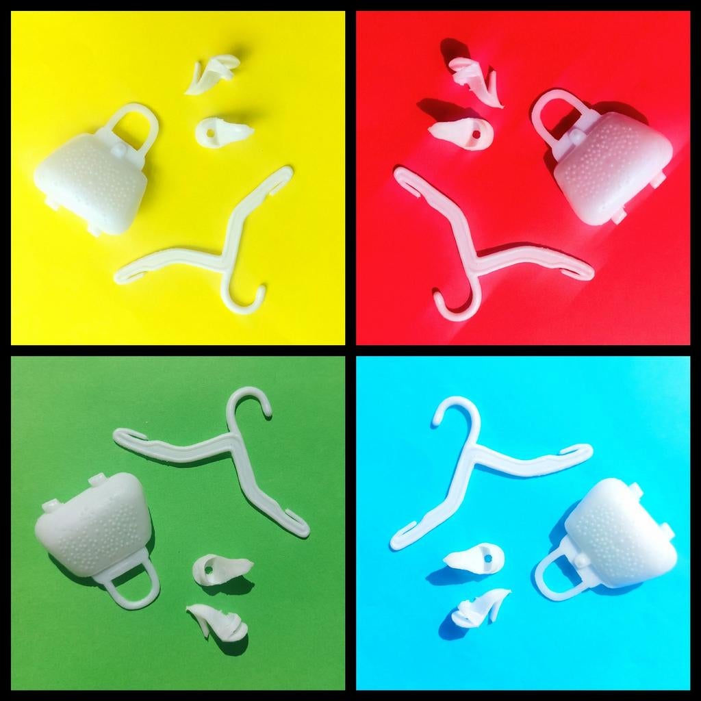 6x vintage Barbie clone setje tas, schoen, hanger - uitdelen, Verzamelen, Poppen, Ophalen of Verzenden, Nieuw, Accessoires