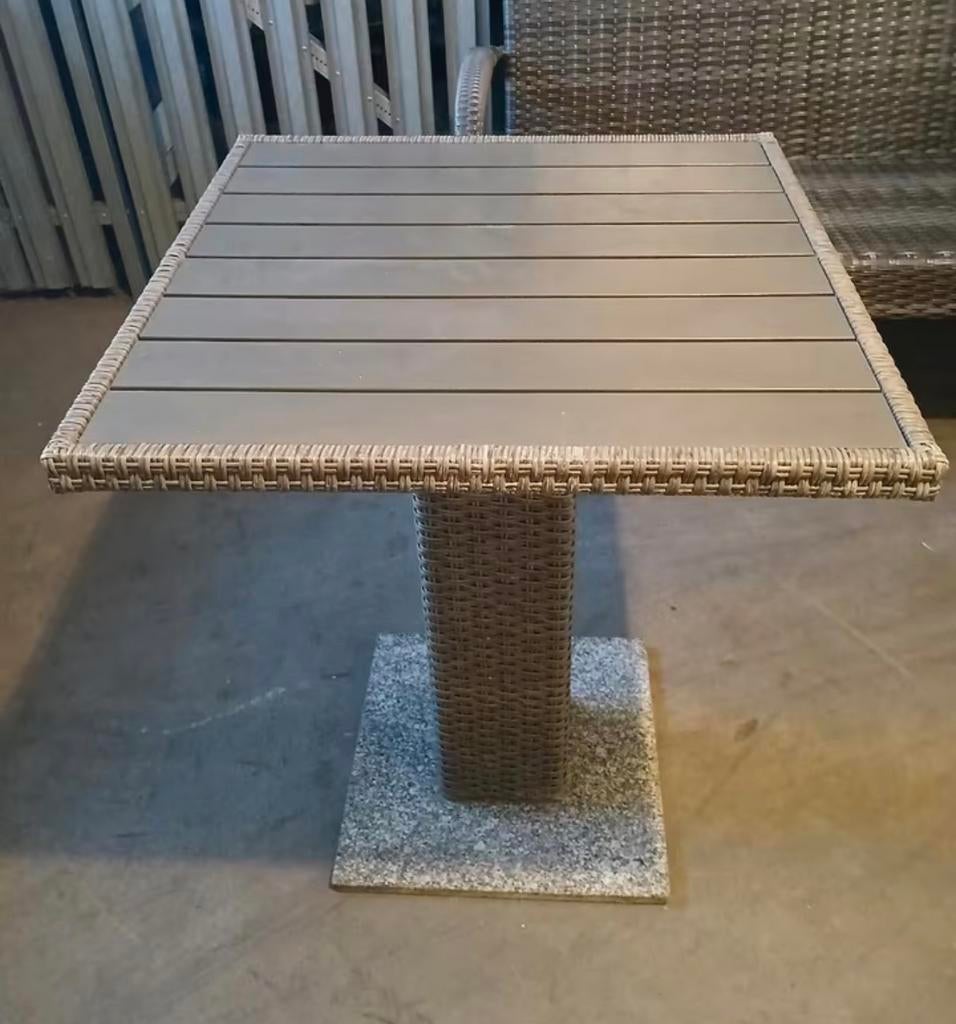 Bistrotafel THY B60xL60 naturel (jysk), Ophalen, Zo goed als nieuw, Rechthoekig