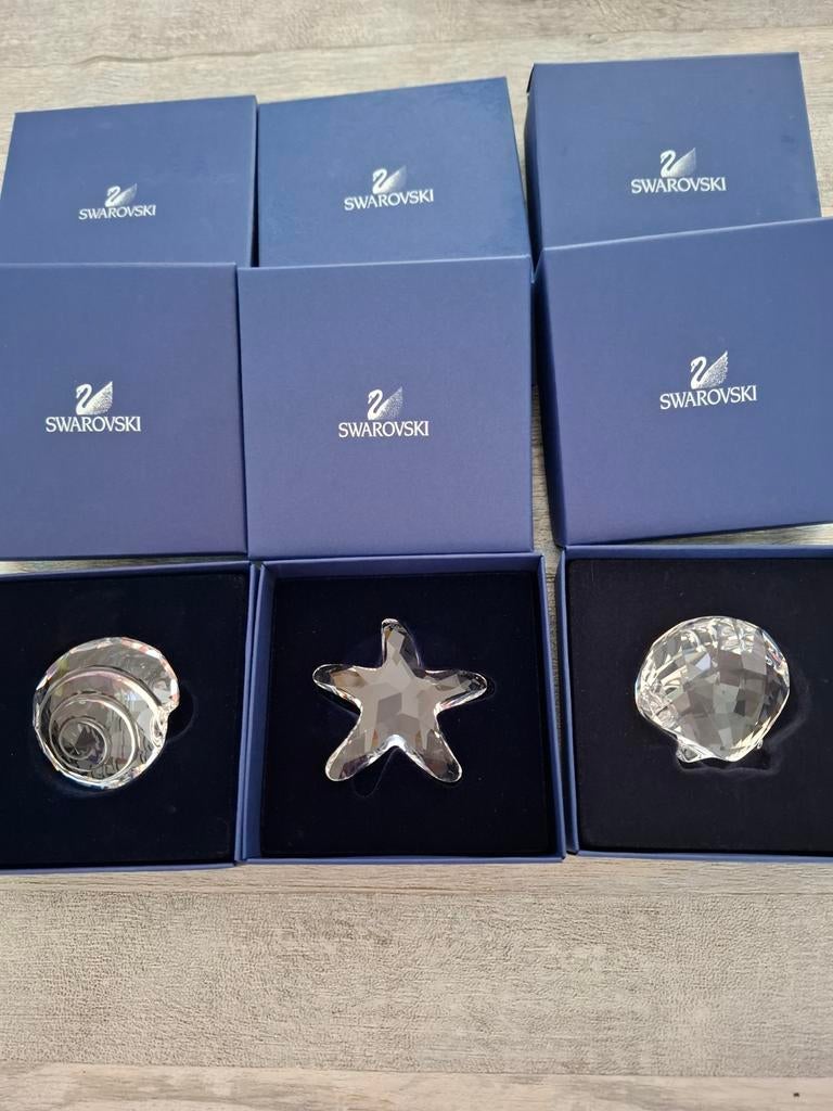 Swarovski 3 delige schelpen set, Ophalen of Verzenden, Zo goed als nieuw, Figuurtje