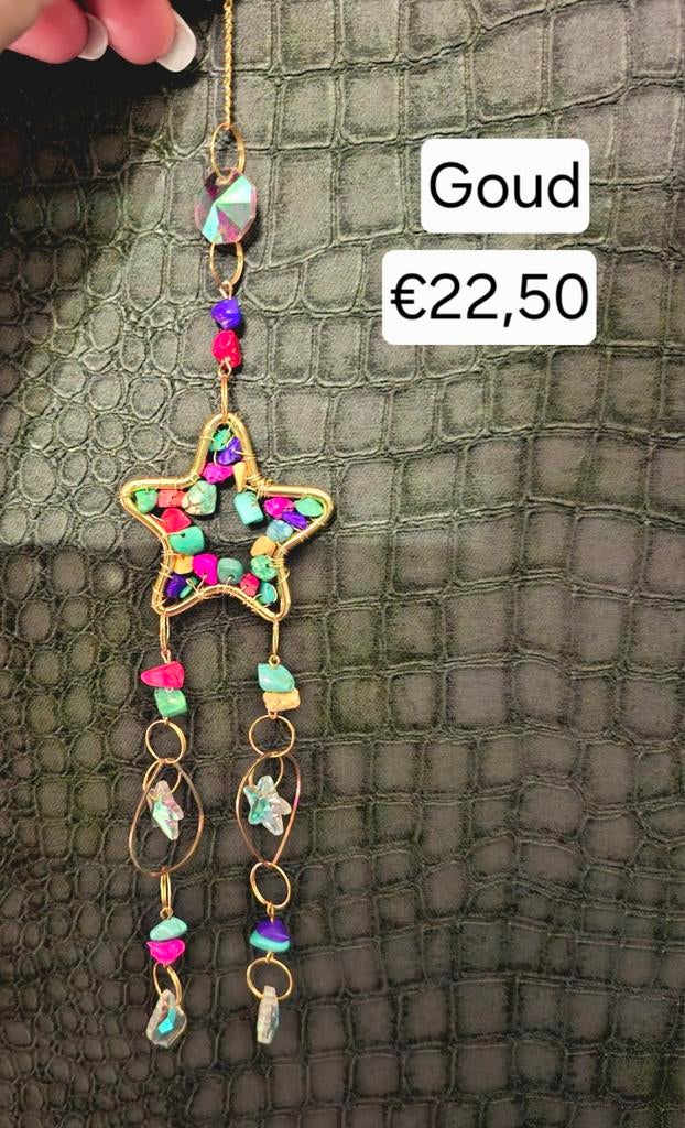 Suncatcher goud ster meerkleurig, Huis en Inrichting, Woonaccessoires | Overige, Ophalen of Verzenden