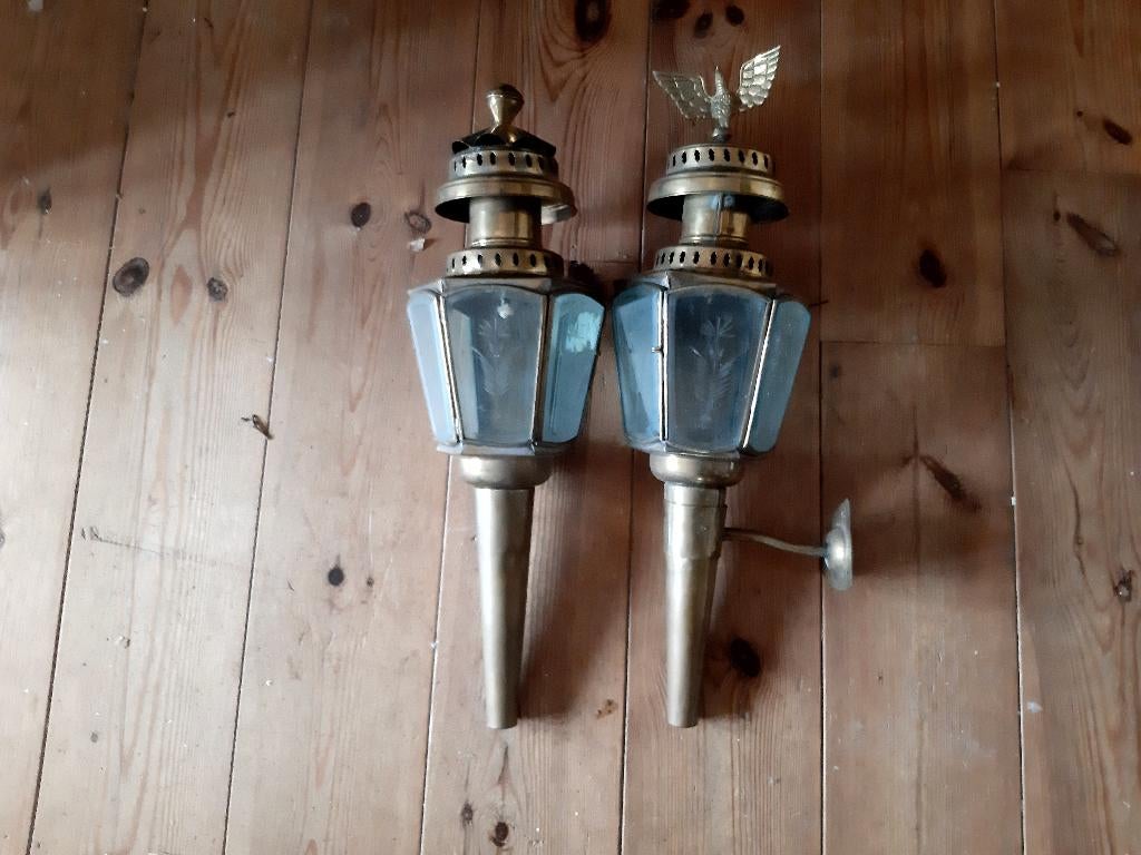set antieke koetslantaarns, Ophalen of Verzenden
