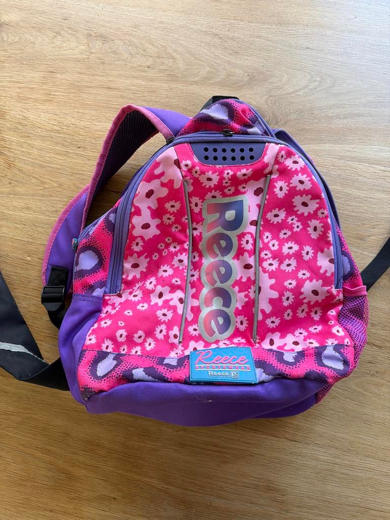 Reece Hockey Rugzak - Roze/Paars met Bloemenprint, Sport en Fitness, Hockey, Ophalen, Gebruikt, Tas