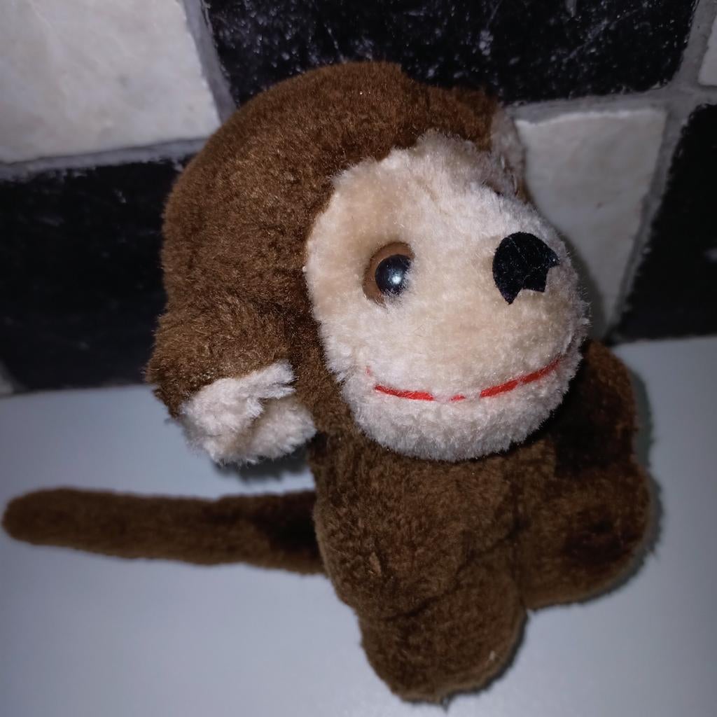 Vintage bruin beige aapje., Ophalen of Verzenden, Gebruikt, Overige typen