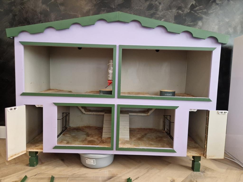 Caviakooi - dubbel verblijf 135x5x105cm met licht, Ophalen, 90 cm of meer, Hok, Cavia