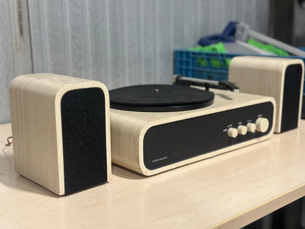 Crosley platenspeler met externe speakers, Audio, Tv en Foto, Platenspelers, Ophalen of Verzenden, Niet werkend, Platenspeler