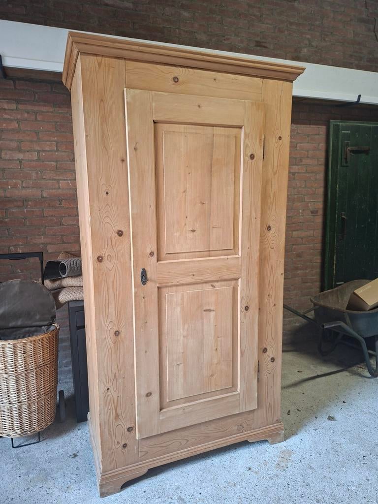 Mooie grenen oude brocante kast eendeurs, Ophalen