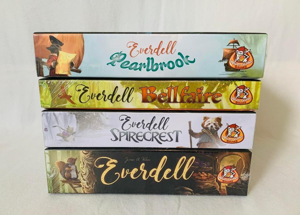 Everdell : Basisspel / Spirecrest / Pearlbrook / Bellfaire, White Goblin Games, Nieuw, Ophalen of Verzenden, Vijf spelers of meer