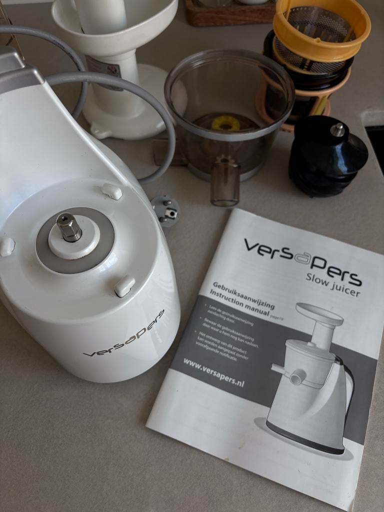 Versapers Slowjuicer - Voor verse sappen, Witgoed en Apparatuur, Juicers, Ophalen of Verzenden, Gebruikt, Elektrisch, Slowjuicer