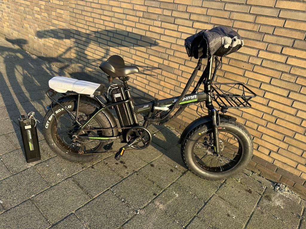 Jihma opvouwbare elektrische fiets met 2 accu's, Fietsen en Brommers, Elektrische fietsen, Overige merken, Gebruikt, Ophalen of Verzenden