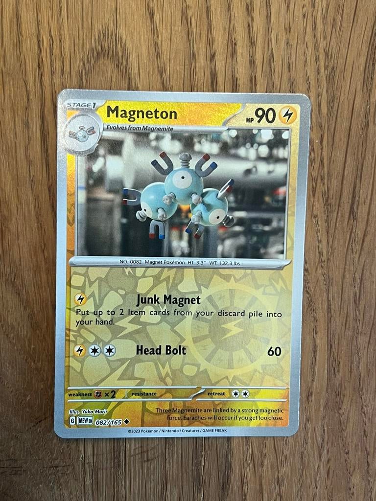 Magneton 082/165 Reverse Holo - Pokémon Kaart 151 Set, Ophalen of Verzenden, Losse kaart, Foil