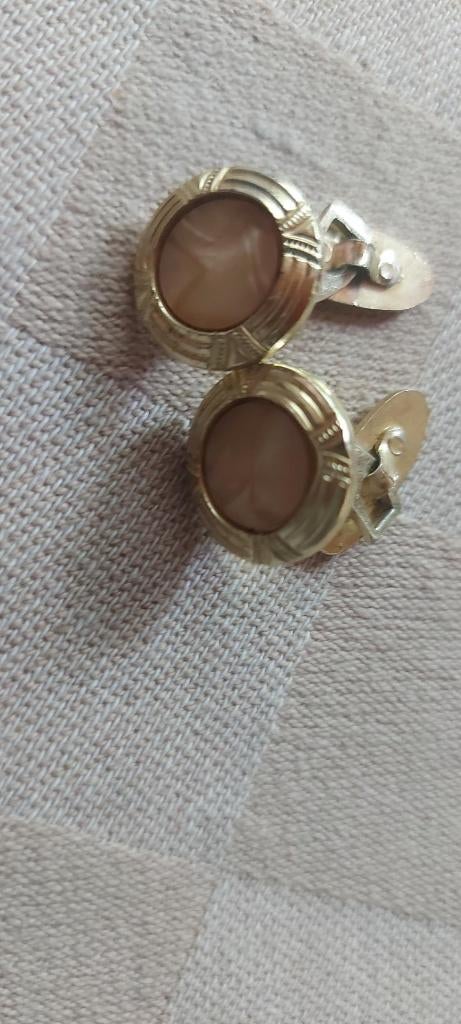 manchetknopen manchet knopen met 2 ronde steentjes, Sieraden, Tassen en Uiterlijk, Manchetknopen, Ophalen of Verzenden, Nieuw
