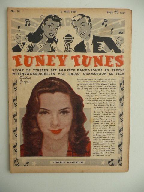 Vintage tijdschrift TUNEY TUNES - No. 40 van 6 mei 1947, Ophalen of Verzenden, 1940 tot 1960, Nederland, Tijdschrift