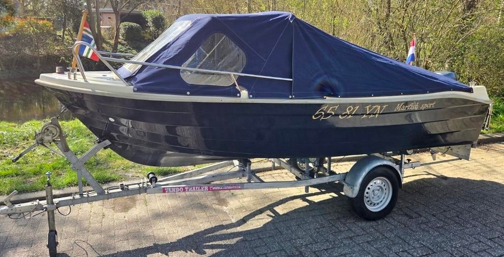 Marfish Sloep met 20 pk Yamaha met trim, Watersport en Boten, 10 tot 30 pk, Ophalen of Verzenden, 3 tot 6 meter, Buitenboordmotor