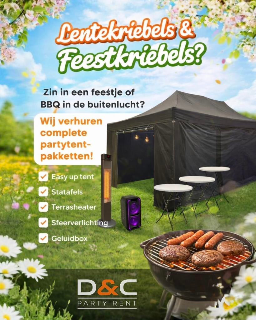 Partytent pakketen te huur, Tuin en Terras, Partytenten, Ophalen, Zo goed als nieuw, 5 tot 8 meter