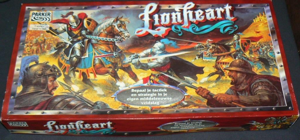 Lionheart spel MB Spel strategie in een middeleeuwse slag, Een of twee spelers, Ophalen of Verzenden, Gebruikt, MB Spellen