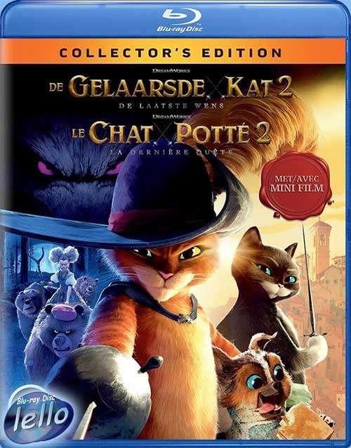 Blu-ray: De Gelaarsde Kat 2: Laatste Wens (Puss in Boots) NL, Cd's en Dvd's, Blu-ray, Ophalen of Verzenden, Nieuw in verpakking