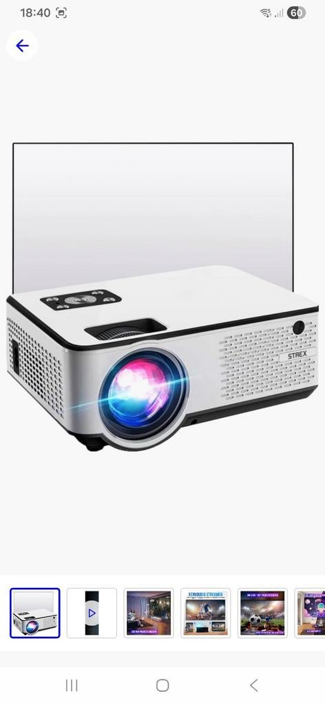 Strex Projector - HD Beamer, Audio, Tv en Foto, Beamers, HD (720), LED, Strex, Ophalen of Verzenden