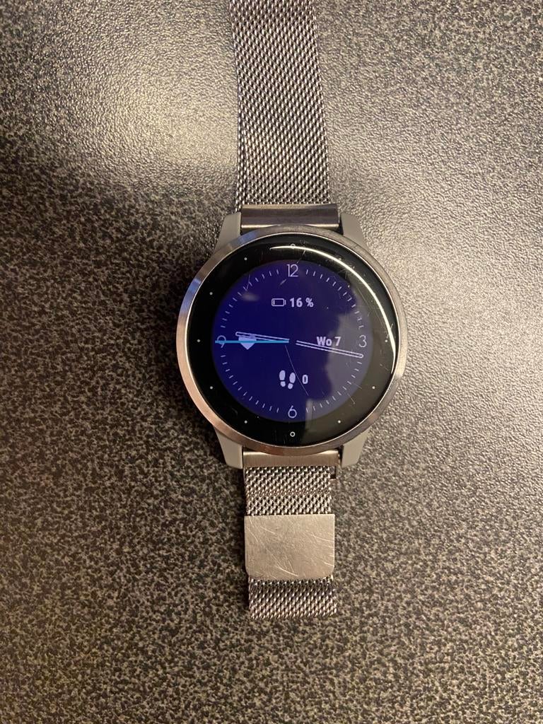 Garmin vivoactive 4s grijs milanese bandje, Gebruikt, Garmin Vivoactive 4s, Verzenden, Waterdicht