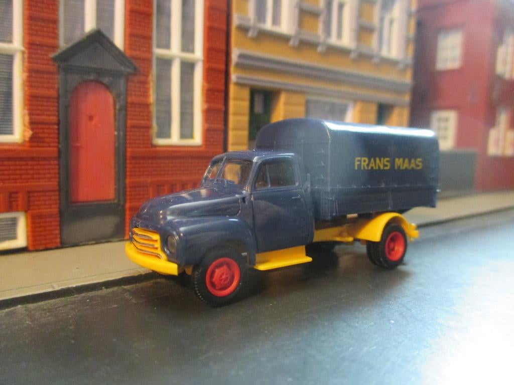 1952 - 1960 Opel Blitz 1,75 ton - Brekina Frans Maas, Ophalen of Verzenden, Zo goed als nieuw, Bus of Vrachtwagen, Brekina