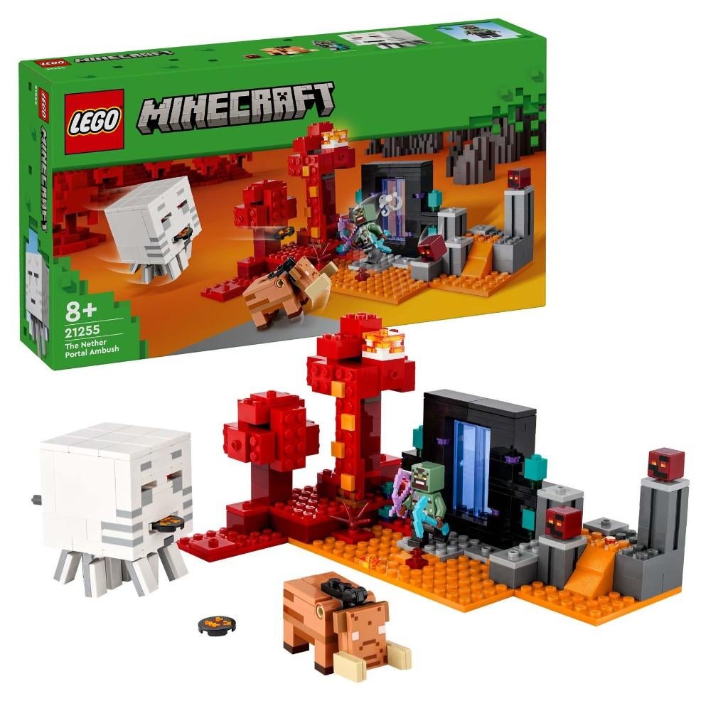 21255 LEGO Minecraft: Hinderlaag bij het Nether-portaal, Kinderen en Baby's, Speelgoed | Duplo en Lego, Nieuw, Lego, Complete set