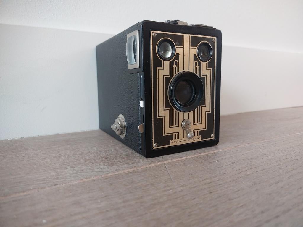 Vintage Kodak boxcamera – werkt mechaniek– 620 film, Verzamelen, Ophalen of Verzenden, 1940 tot 1960