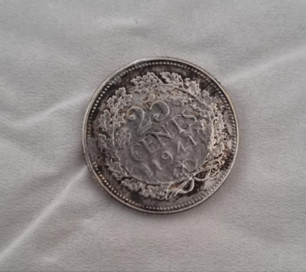 25  cent  1941, Ophalen of Verzenden, Koningin Wilhelmina, 25 cent