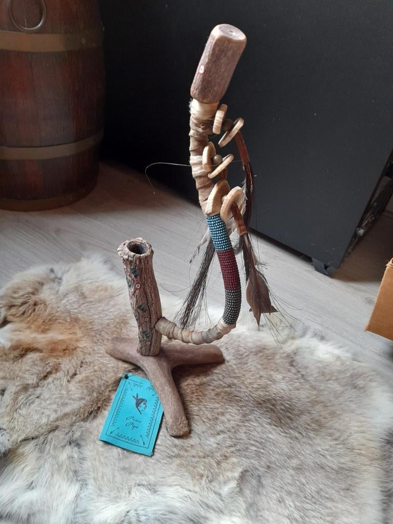 Hertshoorn indiaans vredespijp, Ophalen of Verzenden