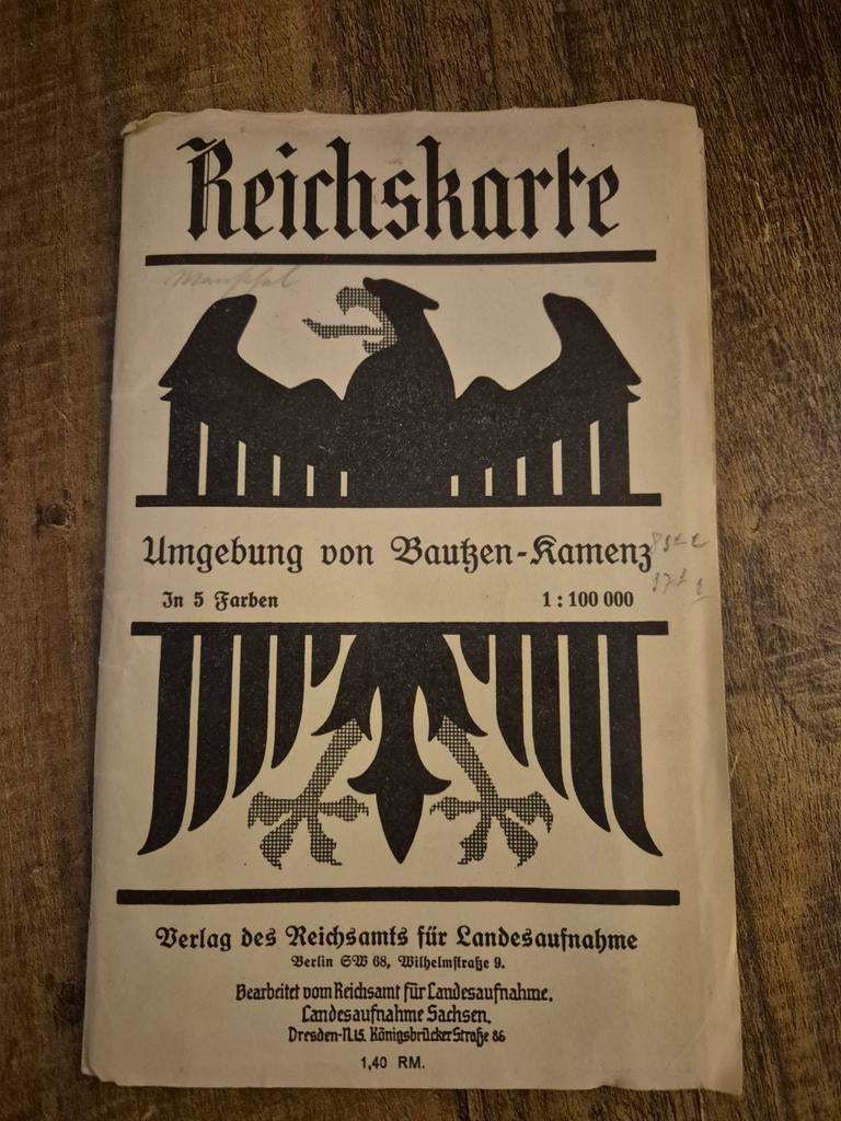 Reichskarte  ( zie foto's ), Verzamelen, Ophalen of Verzenden, Landmacht, Duitsland, Boek of Tijdschrift