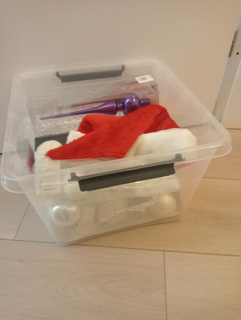 Set kerst ballen glas zilver wit lampjes kleur piek disney, Diversen, Kerst, Ophalen, Gebruikt