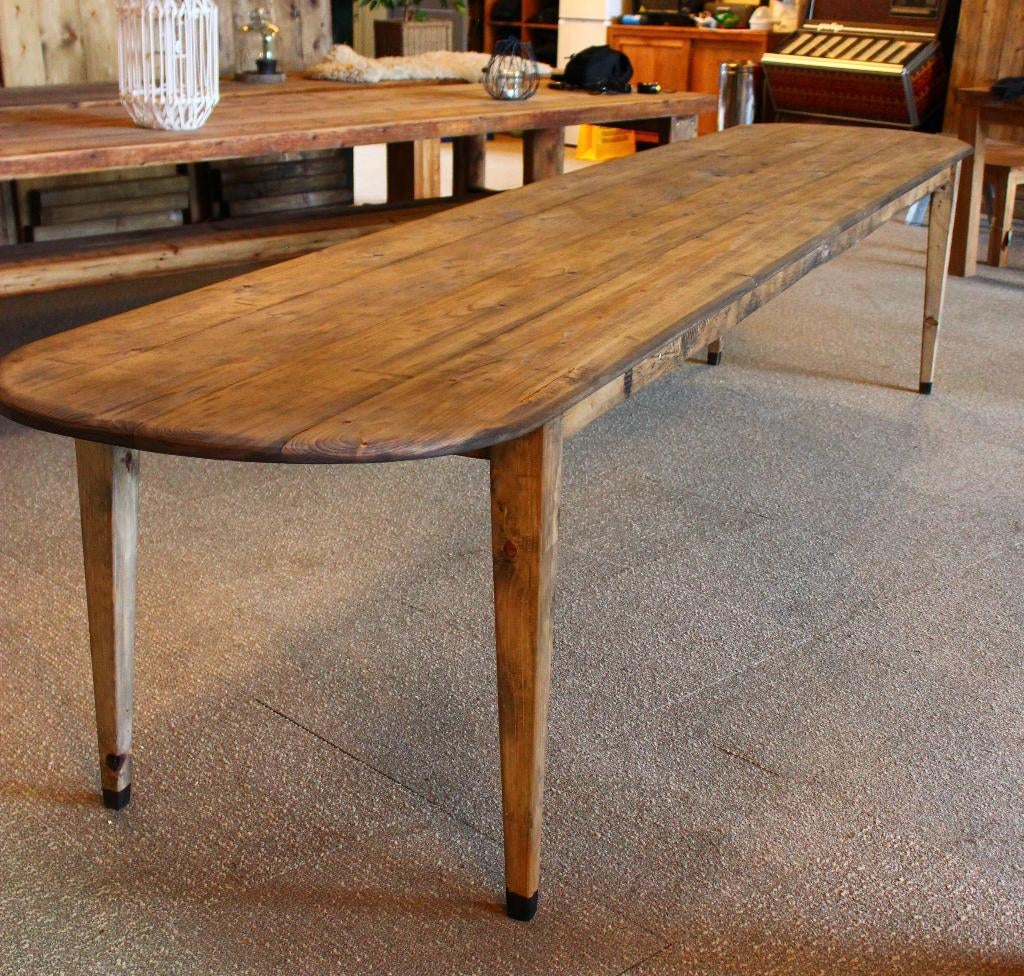 Franse eettafel kloostertafel wijntafel – lange smalle tafel, Huis en Inrichting, Tafels | Eettafels, Gebruikt, 200 cm of meer