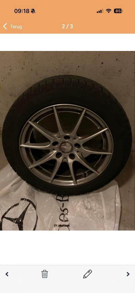 Winterset Mercedes C-Klasse W204 16 inch Pirelli, Ophalen of Verzenden, Zo goed als nieuw