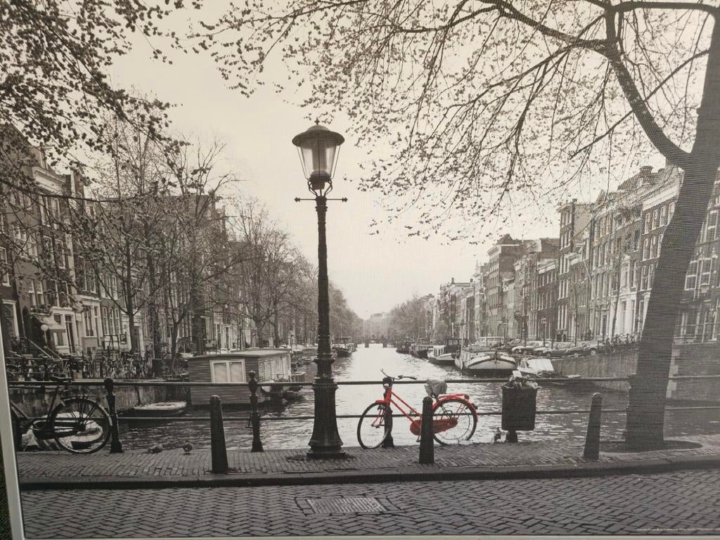 Amsterdam schilderij, Ophalen, Zo goed als nieuw, Schilderij, 75 cm of meer