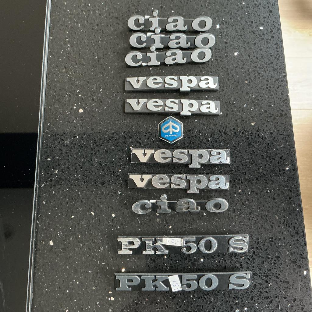 VESPA CIAO BRAVO BOXER SI PK 50 S EMBLEMEN PIAGGIO LOGO,S, Ophalen of Verzenden, Zo goed als nieuw, Overige typen, Overige merken