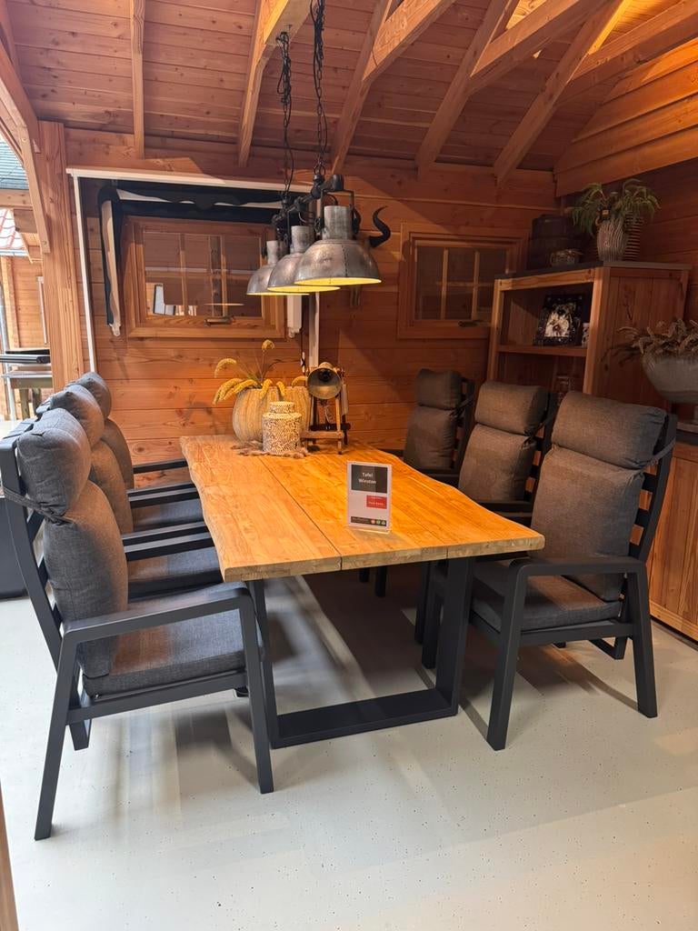 Teaktafel en stoelen teab NIEUW, Ophalen, Nieuw, Aluminium