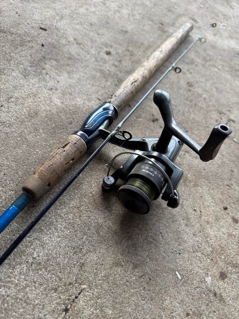 Abu Garcia Roofvishengel met Molen - Gebruikt, Watersport en Boten, Ophalen, Gebruikt, Complete set