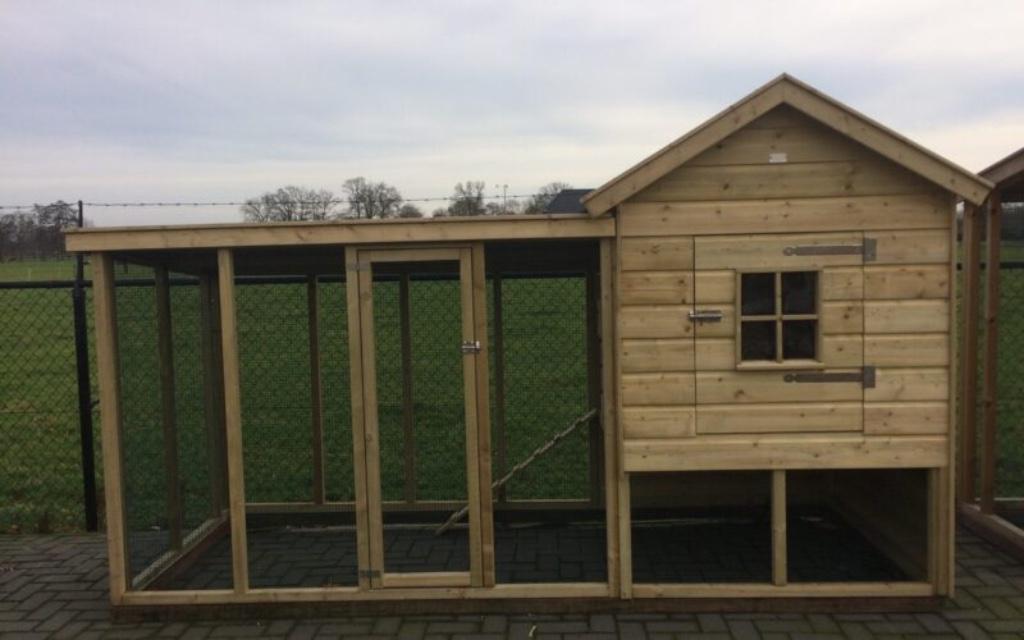 Hooiberg met legnest kippenhok 🪚🐔🔨met ren ook maatwerk, Ophalen, Nieuw, Drinken en Voederen