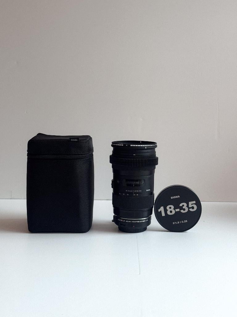 Sigma 18 tot 35 F1.8 lens (Canon) + Viltrox EF M2 II mount, Ophalen of Verzenden, Zo goed als nieuw, Overige Merken, Geen optische zoom