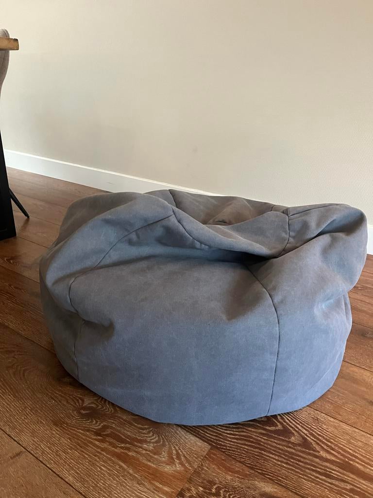 Loungepug Zitzak Grijs, Huis en Inrichting, Zitzakken, Ophalen of Verzenden, Zo goed als nieuw, Grijs, Zitzak