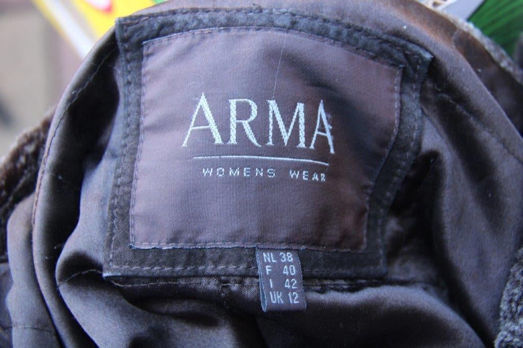 Jas bruin Arma mt 38 suede Vaste prijs, Maat 38/40 (M), Bruin, Arma, Ophalen of Verzenden