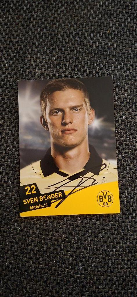 Spelerskaart met handtekening Sven Bender Borussia Dortmund, Verzamelen, Verzenden, Nieuw, Buitenlandse clubs, Spelerskaart