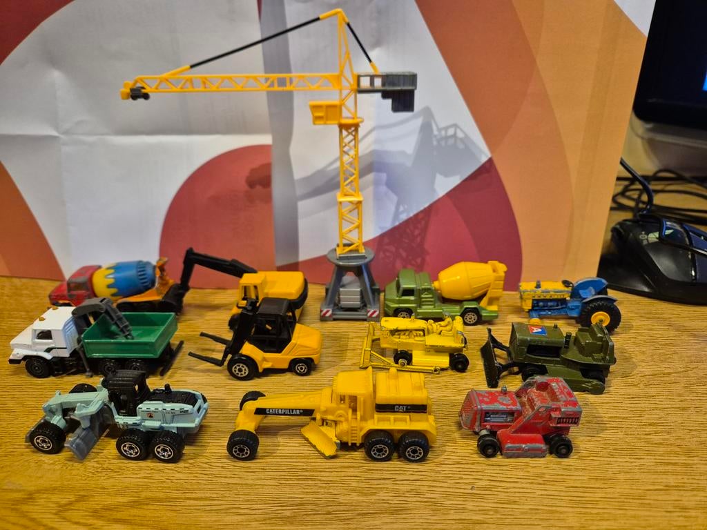 Verzameling Constructievoertuigen Modellen, Hobby en Vrije tijd, Modelauto's | Overige schalen, Gebruikt, Ophalen of Verzenden