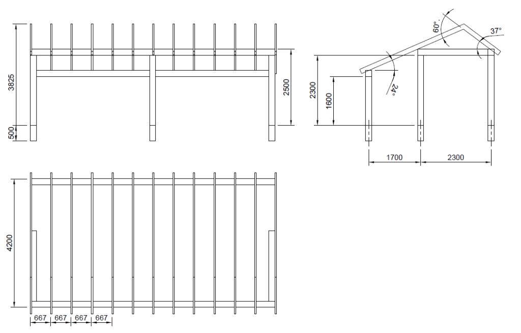 Complete Douglas Kapschuur 8x4m, Tuin en Terras, Ophalen, Nieuw, Overige typen