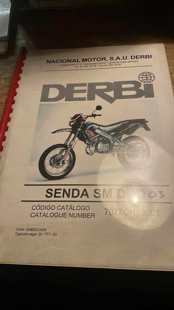 Derbi senda sm drd handboek technische tekeningen, Ophalen of Verzenden