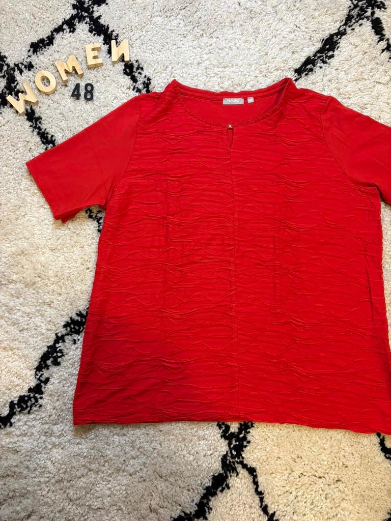 Dames rabe rood shirt maat 48, Maat 46/48 (XL) of groter, Ophalen of Verzenden, Zo goed als nieuw, Korte mouw