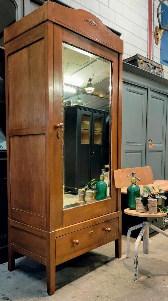 Vintage/Antieke jaren '20-'30 eiken buffetkast, demontabel, Ophalen of Verzenden