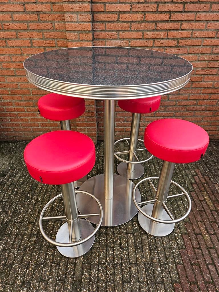 FIFIFTIES SIXTIES PEDRALI CASINO BARKRUKKEN BEL AIR TAFEL, Ophalen, 60 tot 90 cm, Met voetsteun, Zo goed als nieuw