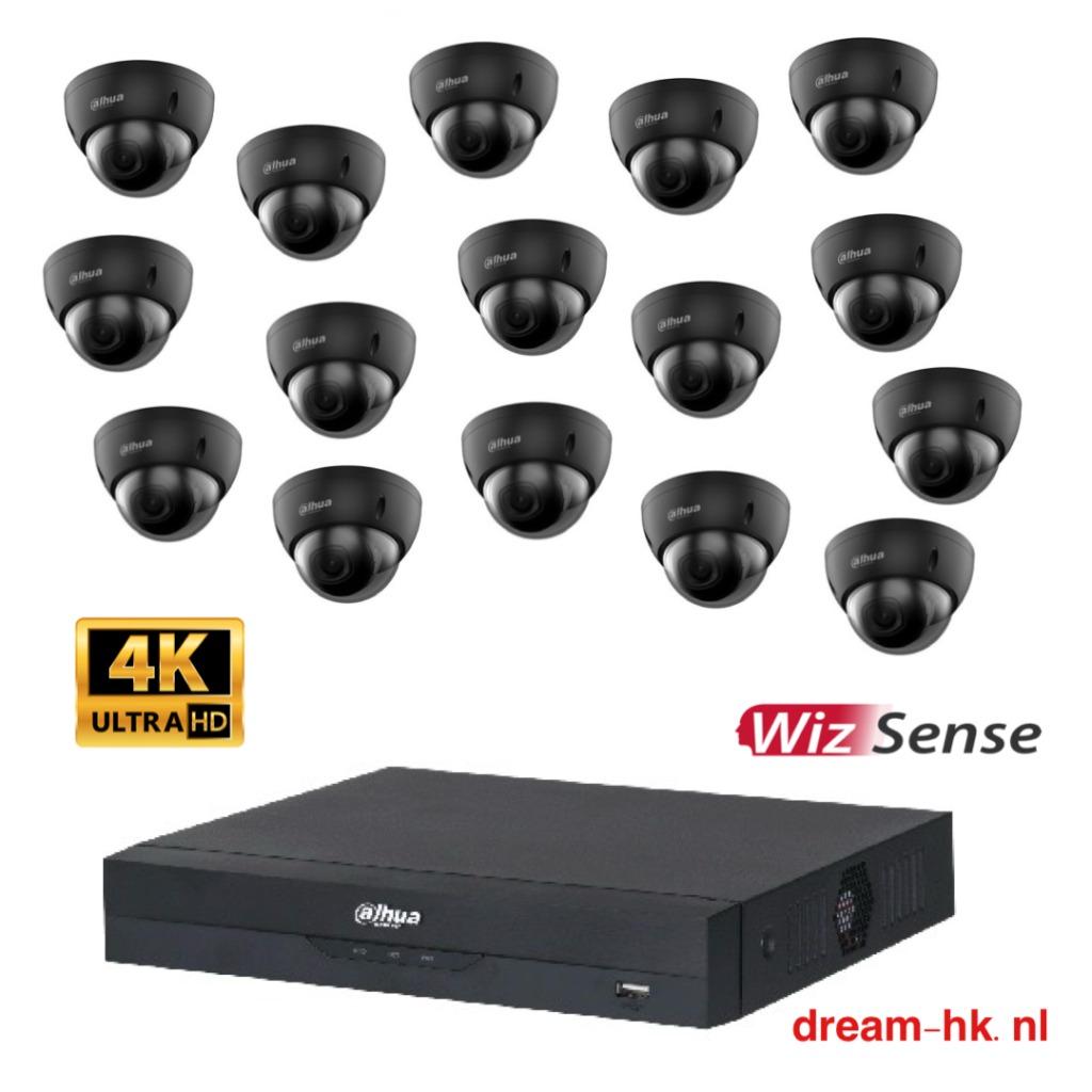 8MP Dahua IP PoE Starlight camera set/NVR + 16x camera's