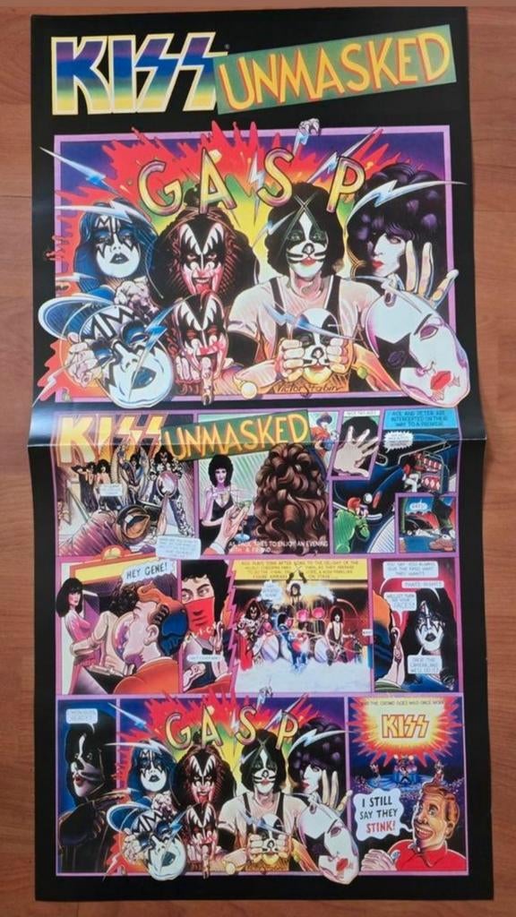 Kiss Poster Unmasked Nieuw, Verzamelen, Posters, Nieuw, Muziek, Rechthoekig Staand, Ophalen of Verzenden
