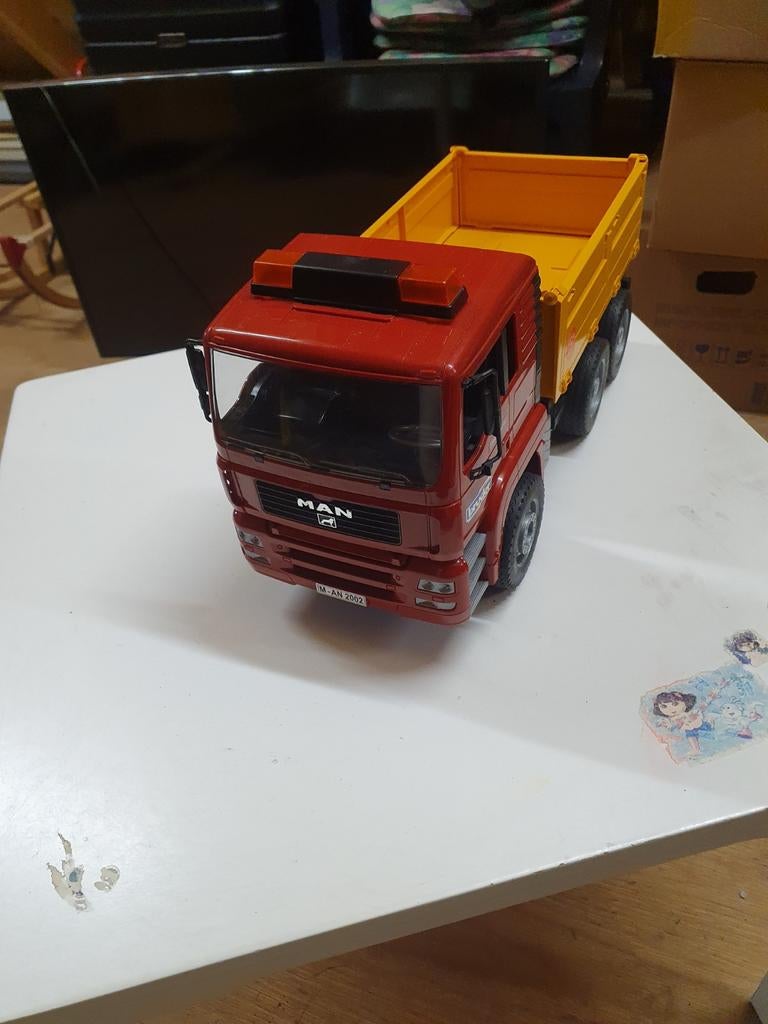 Bruder MAN Vrachtwagen met Linde Heftruck, Ophalen of Verzenden, Gebruikt